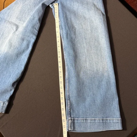 Maeve Anthropologie The Colette Crop High-Rise Wide-Leg Jeans ~ 27 - Picture 8 of 13